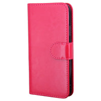 HKM-095059 Classic PU Leather Flip Cover Wallet for Mobile Phones - Solid Color Options Available