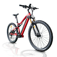 HKM-095123 29 Inch Electric Mountain Bike with Full Suspension and 48V 19.2Ah Battery, 27-Speed Gears