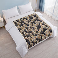 HKM-095123 Labrador Retriever Sherpa Fleece Blanket - Soft, Warm, and Durable Throw for Home and Travel