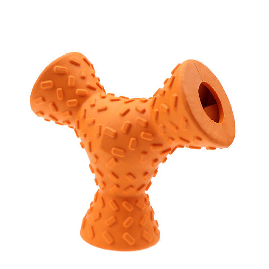 HKM-095251 Trihedron Pet Toys Durable Food Dispensing Toys