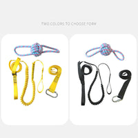 HKM-095443 Pet Training Belt Set - Durable Polyester Dog Training Rope Toy in Black