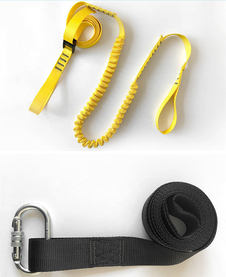 HKM-095443 Pet Training Belt Set - Durable Polyester Dog Training Rope Toy in Black