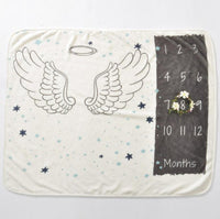 HKM-095635 Baby Milestone Blanket for Monthly Growth Photography - Soft Fleece Photo Prop 76x102cm