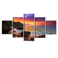 HKM-095635 Sunset Scenery Oil Painting Set - Spray-painted Wall Art for Home and Commercial Spaces