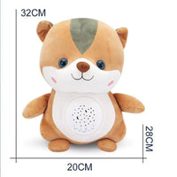 HKM-095635 USB Charging Plush Music Doll with Projection Light – Soft Comfort Toy for Kids, 31-50cm