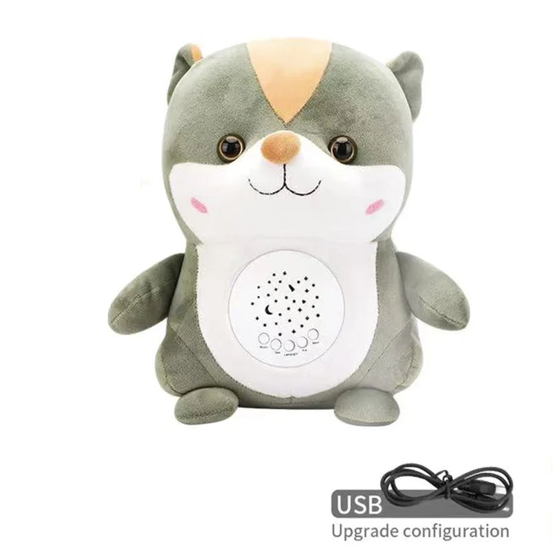 HKM-095635 USB Charging Plush Music Doll with Projection Light – Soft Comfort Toy for Kids, 31-50cm