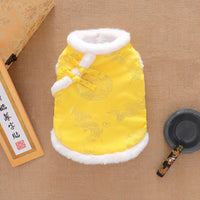 HKM-095635 Winter Thickened Warm Dog Tang Suit in Lucky Deer & Dragon Phoenix Designs - Multiple Sizes Available