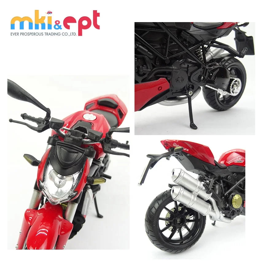 HKM-095763 1:12 Scale Diecast Motorcycle Model Toy for Kids - EPT Collection