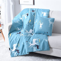 HKM-095763 Multifunctional Aloe Cotton Air-Conditioning Quilt Pillow for Home, Office, Sofa, and Car