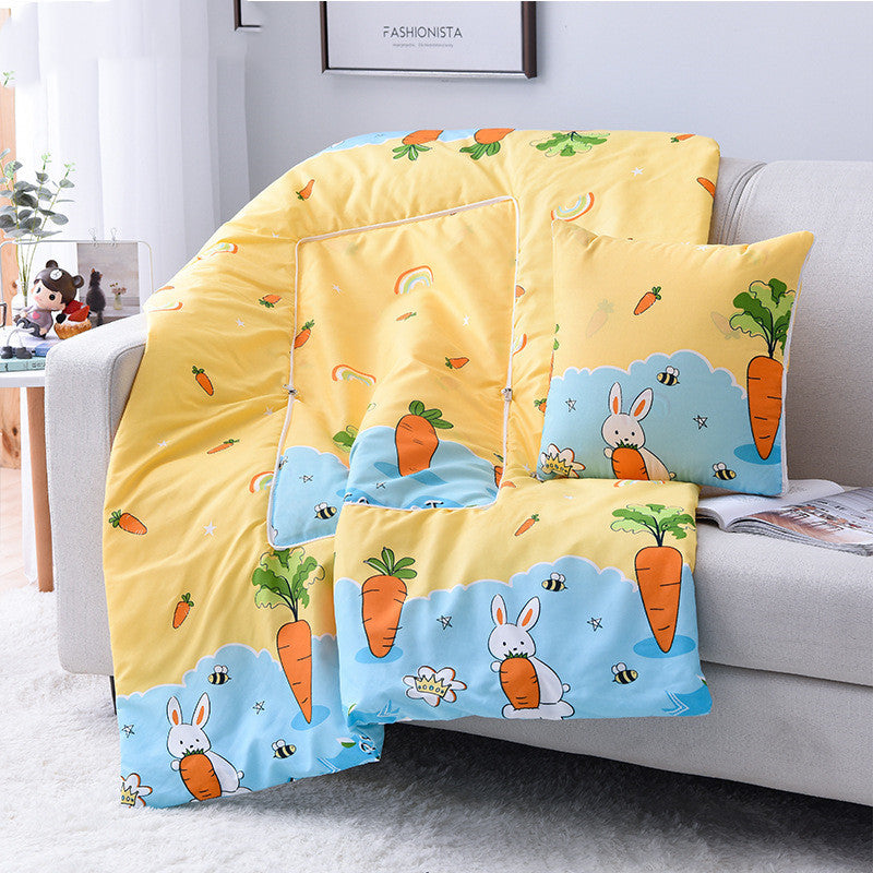 HKM-095763 Multifunctional Aloe Cotton Air-Conditioning Quilt Pillow for Home, Office, Sofa, and Car
