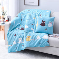 HKM-095763 Multifunctional Aloe Cotton Air-Conditioning Quilt Pillow for Home, Office, Sofa, and Car