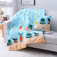 HKM-095763 Multifunctional Aloe Cotton Air-Conditioning Quilt Pillow for Home, Office, Sofa, and Car