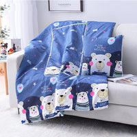 HKM-095763 Multifunctional Aloe Cotton Air-Conditioning Quilt Pillow for Home, Office, Sofa, and Car