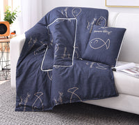 HKM-095763 Multifunctional Aloe Cotton Air-Conditioning Quilt Pillow for Home, Office, Sofa, and Car