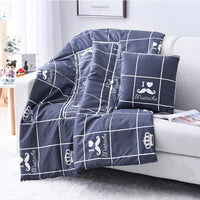 HKM-095763 Multifunctional Aloe Cotton Air-Conditioning Quilt Pillow for Home, Office, Sofa, and Car