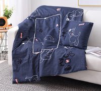 HKM-095763 Multifunctional Aloe Cotton Air-Conditioning Quilt Pillow for Home, Office, Sofa, and Car