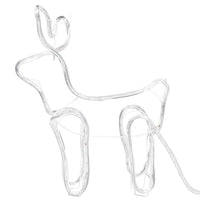 HKM-095763 Outdoor Illuminated Reindeer and Sleigh Decoration with 576 LED Lights - Waterproof Christmas Display
