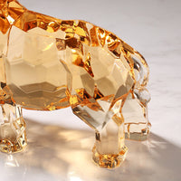 HKM-095891 Amber Rhinoceros Acrylic Decoration - Unique Home Ornament