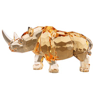 HKM-095891 Amber Rhinoceros Acrylic Decoration - Unique Home Ornament