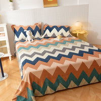 HKM-095955 Printed Polyester Bed Sheet with Cute Animal and Geometric Designs