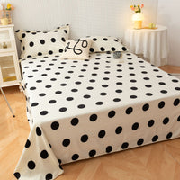 HKM-095955 Printed Polyester Bed Sheet with Cute Animal and Geometric Designs