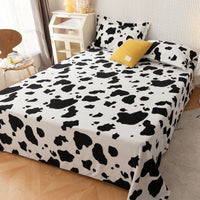 HKM-095955 Printed Polyester Bed Sheet with Cute Animal and Geometric Designs