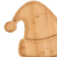 HKM-096083 Wooden Serving Tray for Christmas - Farmhouse Style Decorative Platter for Holiday Entertaining and Gifts