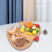 HKM-096083 Wooden Serving Tray for Christmas - Farmhouse Style Decorative Platter for Holiday Entertaining and Gifts