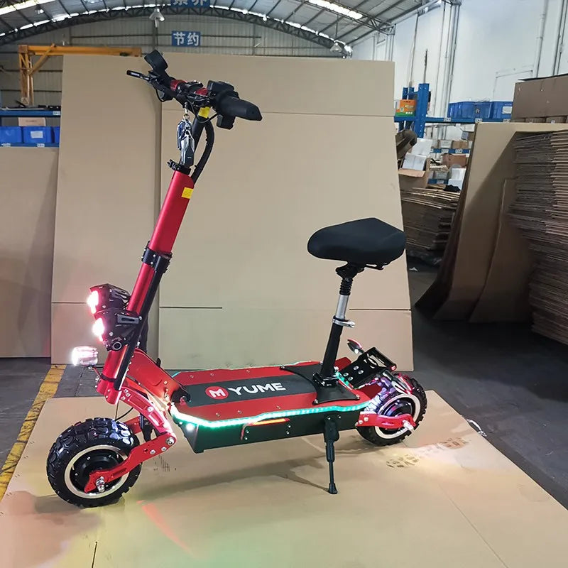 HKM-096147 Powerful 5000W Dual Motor Electric Scooter, 80km/h Max Speed, 60V Battery, 11-inch Tires, Foldable Design