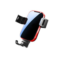 HKM-096211 Universal Vehicle-Mounted Metal Phone Bracket for Air Outlet - Model New B1 in Black, Silver, & Red