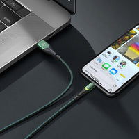 HKM-096339 LED Indicator Data Cable for iPhone - 8PIN Connector, 1.2m & 1.8m Lengths, Aluminum Alloy Construction