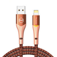 HKM-096339 LED Indicator Data Cable for iPhone - 8PIN Connector, 1.2m & 1.8m Lengths, Aluminum Alloy Construction