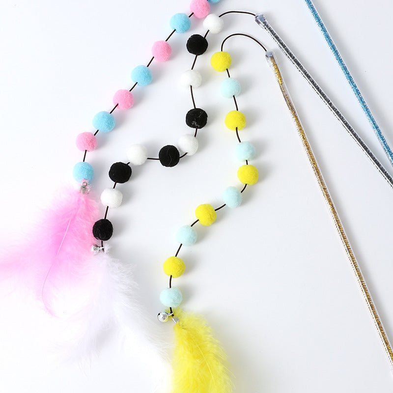 HKM-096403 Pet Products String Wool Ball Feathers