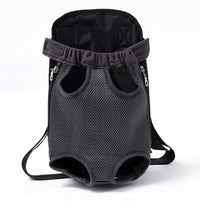 HKM-096467 Portable Chest and Shoulder Pet Carrier Bag - Breathable Travel Design with Adjustable Straps and Internal Leash Attachment