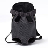 HKM-096467 Portable Chest and Shoulder Pet Carrier Bag - Breathable Travel Design with Adjustable Straps and Internal Leash Attachment