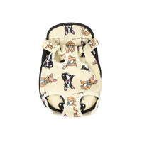 HKM-096467 Portable Chest and Shoulder Pet Carrier Bag - Breathable Travel Design with Adjustable Straps and Internal Leash Attachment