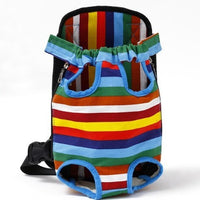 HKM-096467 Portable Chest and Shoulder Pet Carrier Bag - Breathable Travel Design with Adjustable Straps and Internal Leash Attachment