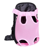 HKM-096467 Portable Chest and Shoulder Pet Carrier Bag - Breathable Travel Design with Adjustable Straps and Internal Leash Attachment