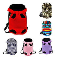 HKM-096467 Portable Chest and Shoulder Pet Carrier Bag - Breathable Travel Design with Adjustable Straps and Internal Leash Attachment