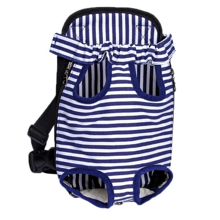 HKM-096467 Portable Chest and Shoulder Pet Carrier Bag - Breathable Travel Design with Adjustable Straps and Internal Leash Attachment