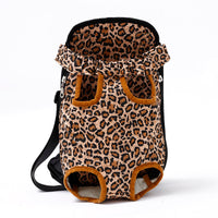 HKM-096467 Portable Chest and Shoulder Pet Carrier Bag - Breathable Travel Design with Adjustable Straps and Internal Leash Attachment