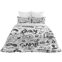 HKM-096787 3D Game Controller Digital Printing Bedding Set - Polyester Duvet Cover with Pillowcases
