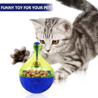 HKM-096787 Interactive Treat Dispenser Toy for Dogs and Cats - Tumbler Shape, Durable Design, Promotes Healthy Eating and Play