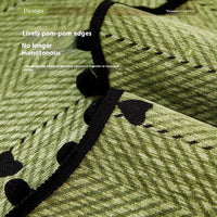 HKM-096851 Chenille Solid Color Sofa Cushion - Stylish Dust Cover in Matcha Green, Khaki, and Creamy White