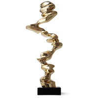 HKM-097043 Minimalist Abstract Decorative Ornament in Gold, Silver, and Phantom Blue