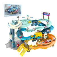 HKM-097107 Big Adventure Fun Track Car Toy Set for Kids - Educational Slot Rail Vehicle Parking Lot