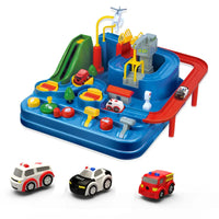 HKM-097107 Big Adventure Fun Track Car Toy Set for Kids - Educational Slot Rail Vehicle Parking Lot