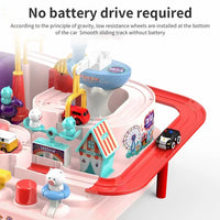 HKM-097107 Big Adventure Fun Track Car Toy Set for Kids - Educational Slot Rail Vehicle Parking Lot