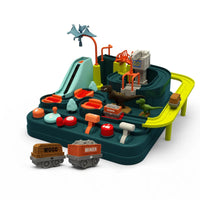 HKM-097107 Big Adventure Fun Track Car Toy Set for Kids - Educational Slot Rail Vehicle Parking Lot