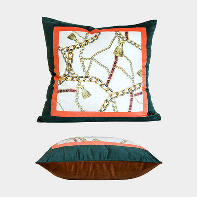 HKM-097171 Light Luxury Retro Velvet Cushion Cover in Various Patterns